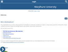 Tablet Screenshot of my.marylhurst.edu